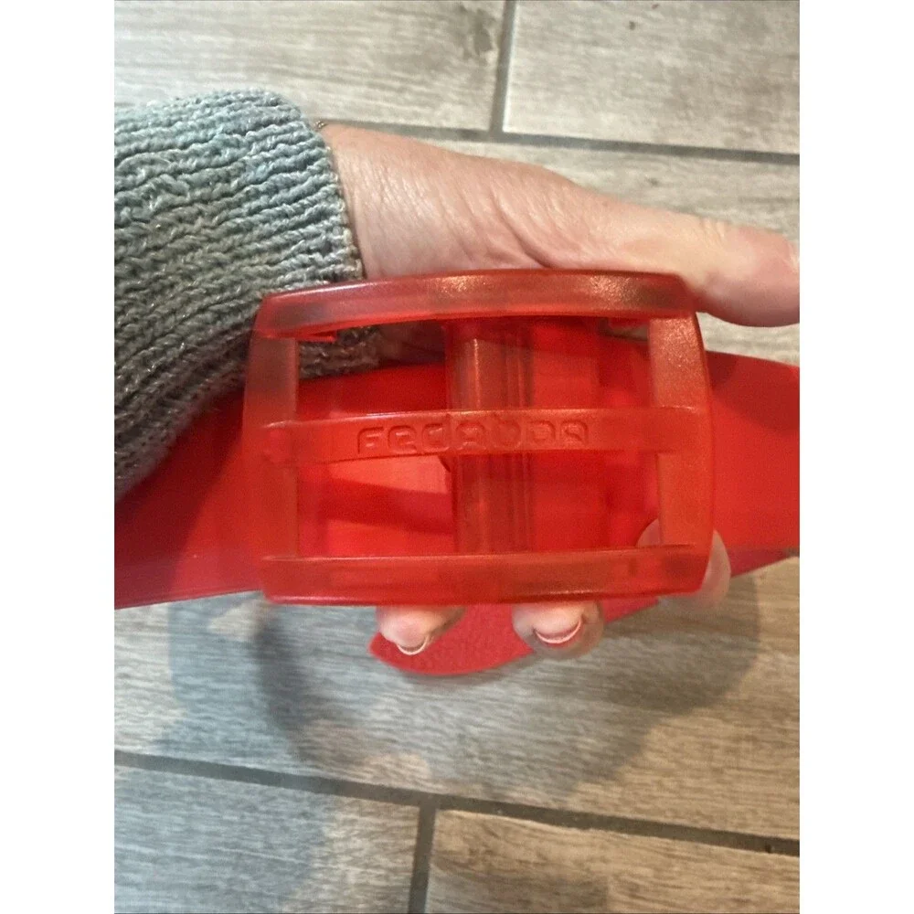 Fedaboa Men's Belt Red Rubber Y2K Streetwear